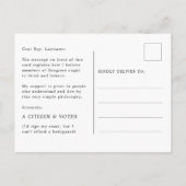 山は議会の道を進む ポストカード (裏面)