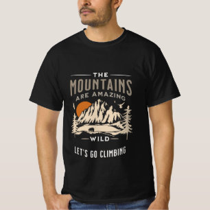 山は驚くべきl野生カッコいいの黒人男性T-S Tシャツ