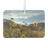 山ひまわり美しいアウトドア写真 カーエアーフレッシュナー (裏面)