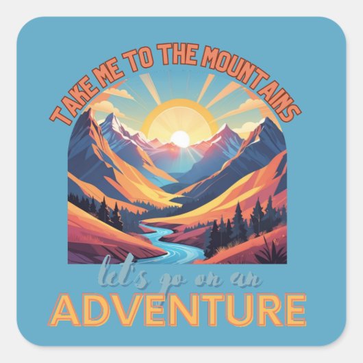 山へ連れて行って スクエアシール (正面)