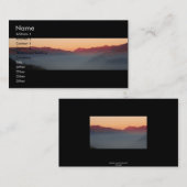 山またはプロフィールカード上の日没 名刺 (正面/裏面)