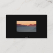 山またはプロフィールカード上の日没 名刺 (裏面)