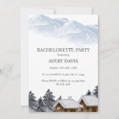 山または小屋またはキャンプでの独身最後の週末 招待状 (正面)
