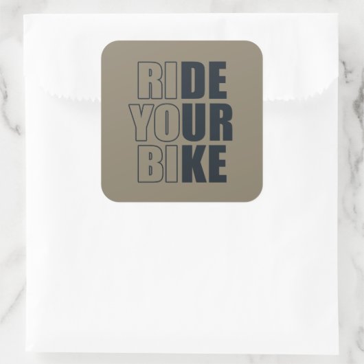 山やる気を起こさせるサイクリング引用文 スクエアシール (バッグ)