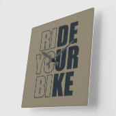 山やる気を起こさせるサイクリング引用文 スクエア壁時計 (傾斜)