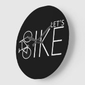 山やる気を起こさせるサイクリング引用文 ラージ壁時計 (傾斜)