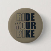 山やる気を起こさせるサイクリング引用文 缶バッジ (正面)