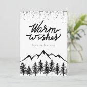 山をイメージしたスポーティな冬のホリデーカード シーズンカード (スタンド正面)