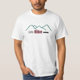 山をハイキングするシルエットTシャツ Tシャツ