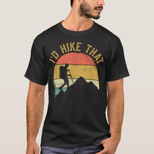 山を制覇 ハイキングTシャツ Tシャツ (正面)