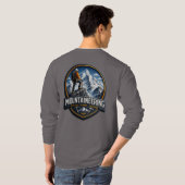 山を制覇 登山アドベンチャー 男性用 Tシャツ (裏面フル)