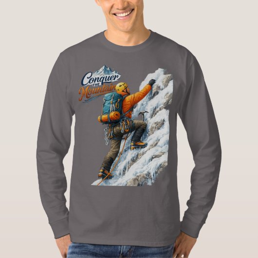 山を制覇 登山アドベンチャー 男性用 Tシャツ (正面)