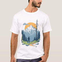 山を前に – 自然の冒険 グラフィックTシャツ