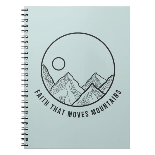 山を動かす信仰バイブル・バース・クリスチャン ノートブック (正面)