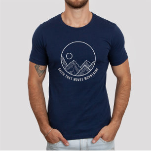 山を動かす信仰バイブル・バース・クリスチャン Tシャツ