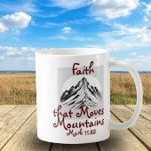 山を動かす信仰、マルコ11:22 コーヒーマグカップ