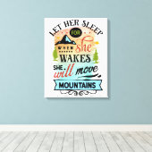 山を動かす彼女 ワードアート キャンバスプリント (インサイチュ (ウッドフロア))