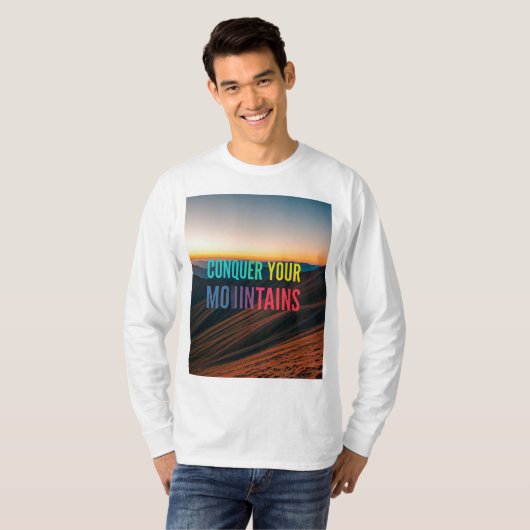 山を征服する Tシャツ (正面フル)