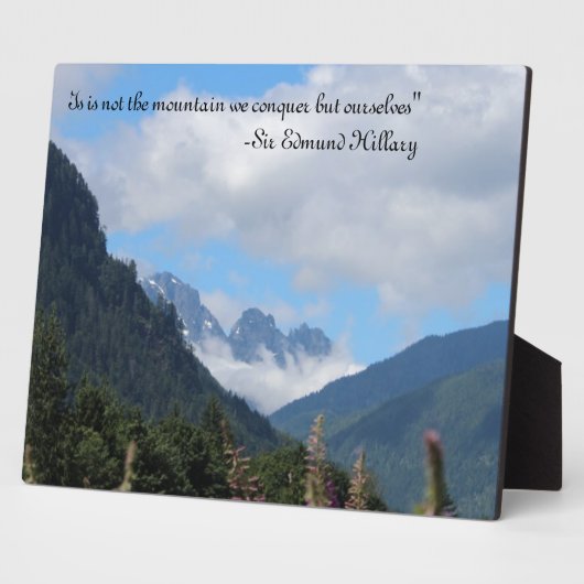 山を征服 フォトプラーク (側面)