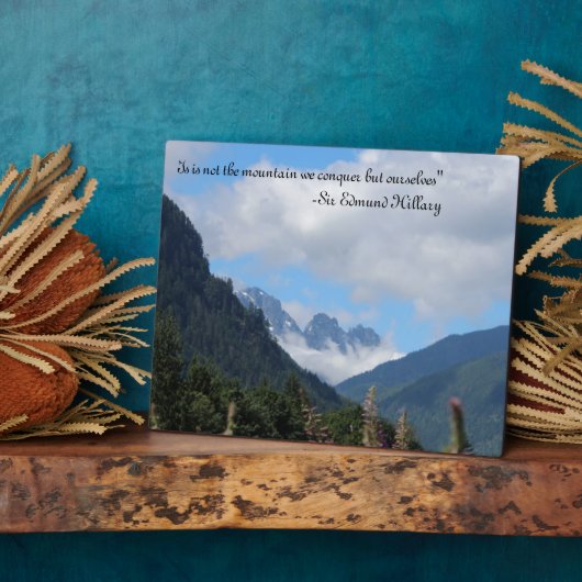 山を征服 フォトプラーク (側面)