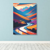 山を抜けるカラフル旅 キャンバスプリント (インサイチュ (ウッドフロア))