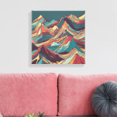 山を抜けるカラフル旅 キャンバスプリント (インサイチュ (リビング))