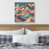 山を抜けるカラフル旅 キャンバスプリント (インサイチュ (寝室))