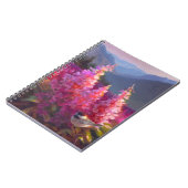 山を持つアラスカの野生の花の《鳥》アメリカゴガラ ノートブック (左側)