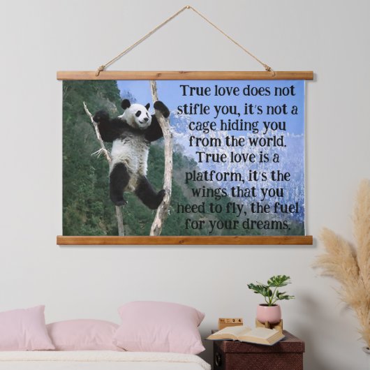 山を望む木のパンダの頂上 吊り下げ型タペストリー (寝室)