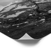 山を望む素晴らし孤独な木 ポスター (角)