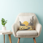 山を望む美しい砂漠の日の出 クッション (椅子)