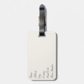 山を望む美しい砂漠の日の出 ラゲッジタグ (裏面縦)