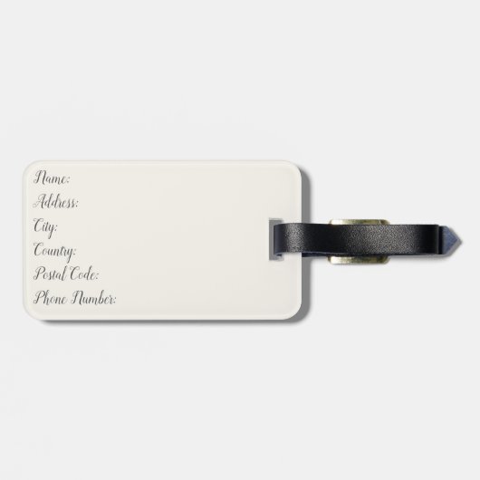 山を望む美しい砂漠の日の出 ラゲッジタグ (裏面横)