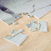 山を横切るカバノキのスキー ジグソーパズル (側面)