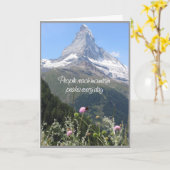 山を登ることができる – 勇気付けられるカード カード (黄色い花)