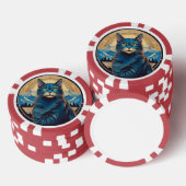 山を背景に輝くキムリック ポーカーチップ (積み重ね)