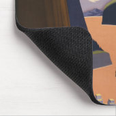 山を見渡すヴィンテージ旅行のポスター マウスパッド (コーナー)