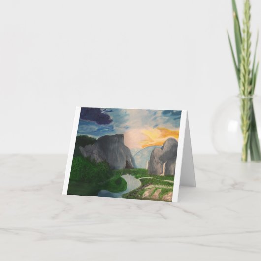 山を超えて サンキューカード (正面)