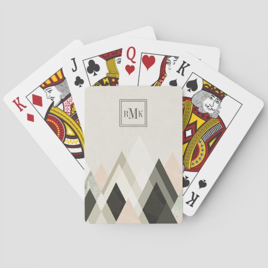 山を越えるモノグラム|山III トランプ (裏面)