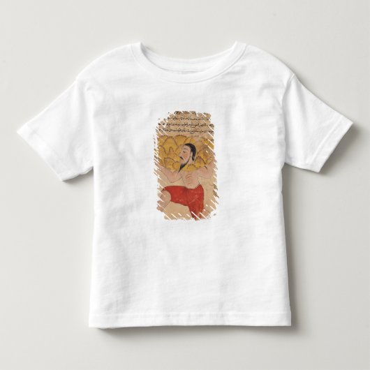 山を運んでいる巨人 トドラーTシャツ (正面)