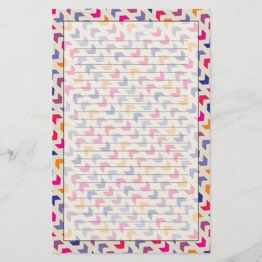 山アステカ型カラフル 便箋 (正面)