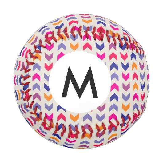 山アステカ型カラフル 野球ボール (正面左)