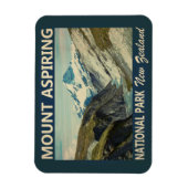 山アスピリングナショナルパークニュージーランドヴィンテージ マグネット (縦)
