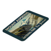 山アスピリングナショナルパークニュージーランドヴィンテージ マグネット (左側)