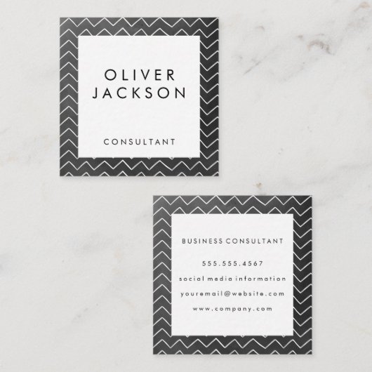 山アート形 スクエア名刺 (正面/裏面)