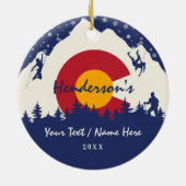 山イェールコロラド14ersフォーティーン登山 セラミックオーナメント (裏面)