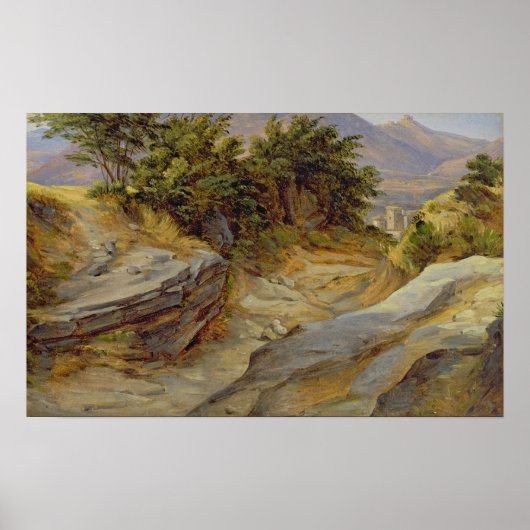 山イタリアンの風景， c.1824 ポスター (正面)