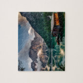 山イタリアン湖の風景の写真 ジグソーパズル (縦)