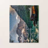 山イタリアン湖の風景の写真 ジグソーパズル (縦)