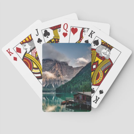 山イタリアン湖の風景の写真 トランプ (裏面)